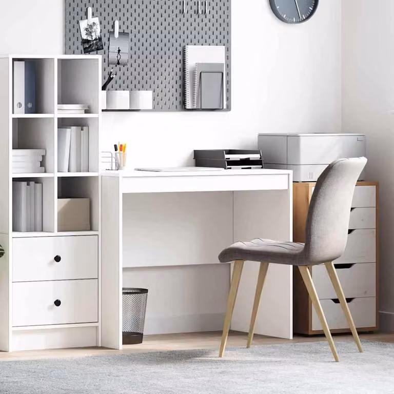 Maison Exclusive - Scrivania bianca 90 x 50 x 76 cm
