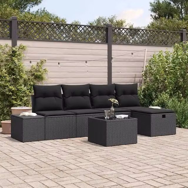 Set di divani 5 pz polyrattan 3360704