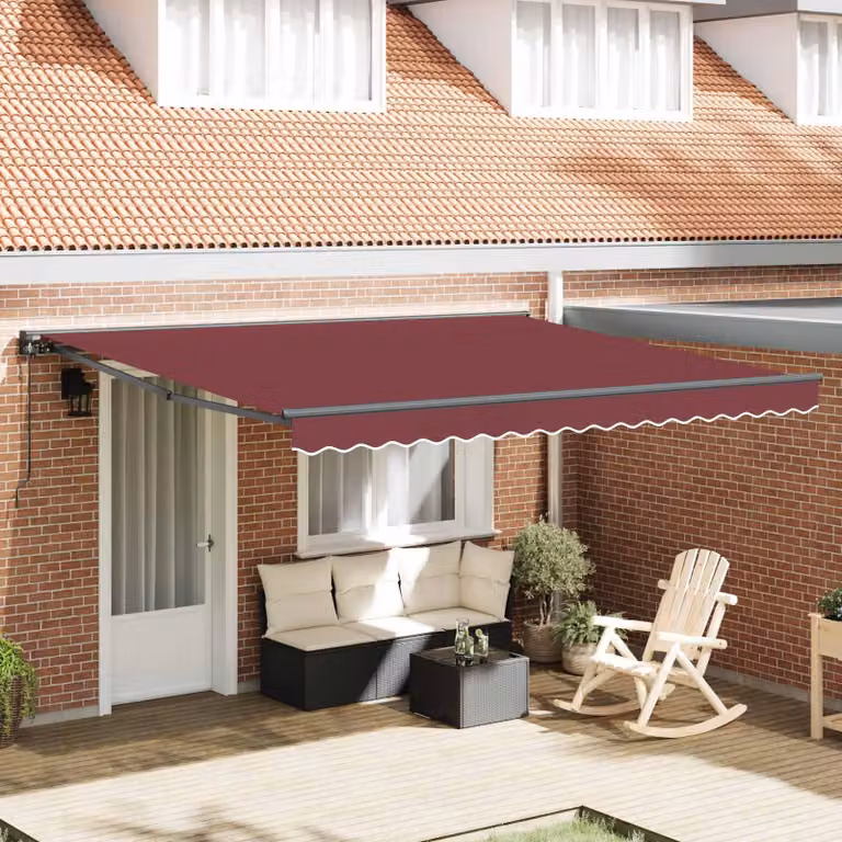 Maison Exclusive - Telaio per tenda da sole rosso bordeaux 400 x 300 cm