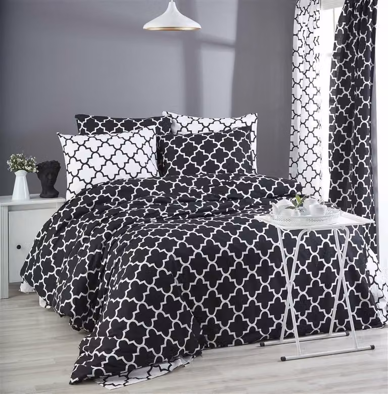 Set di lenzuola con copripiumino in cotone ranforce di alta qualità, dimensioni 200 x 200 cm