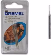 Set di 3 frese miniutensili Dremel da 1,6 mm colore argento per legno, fibra di vetro, plastica e metallo tenero 26150113JA