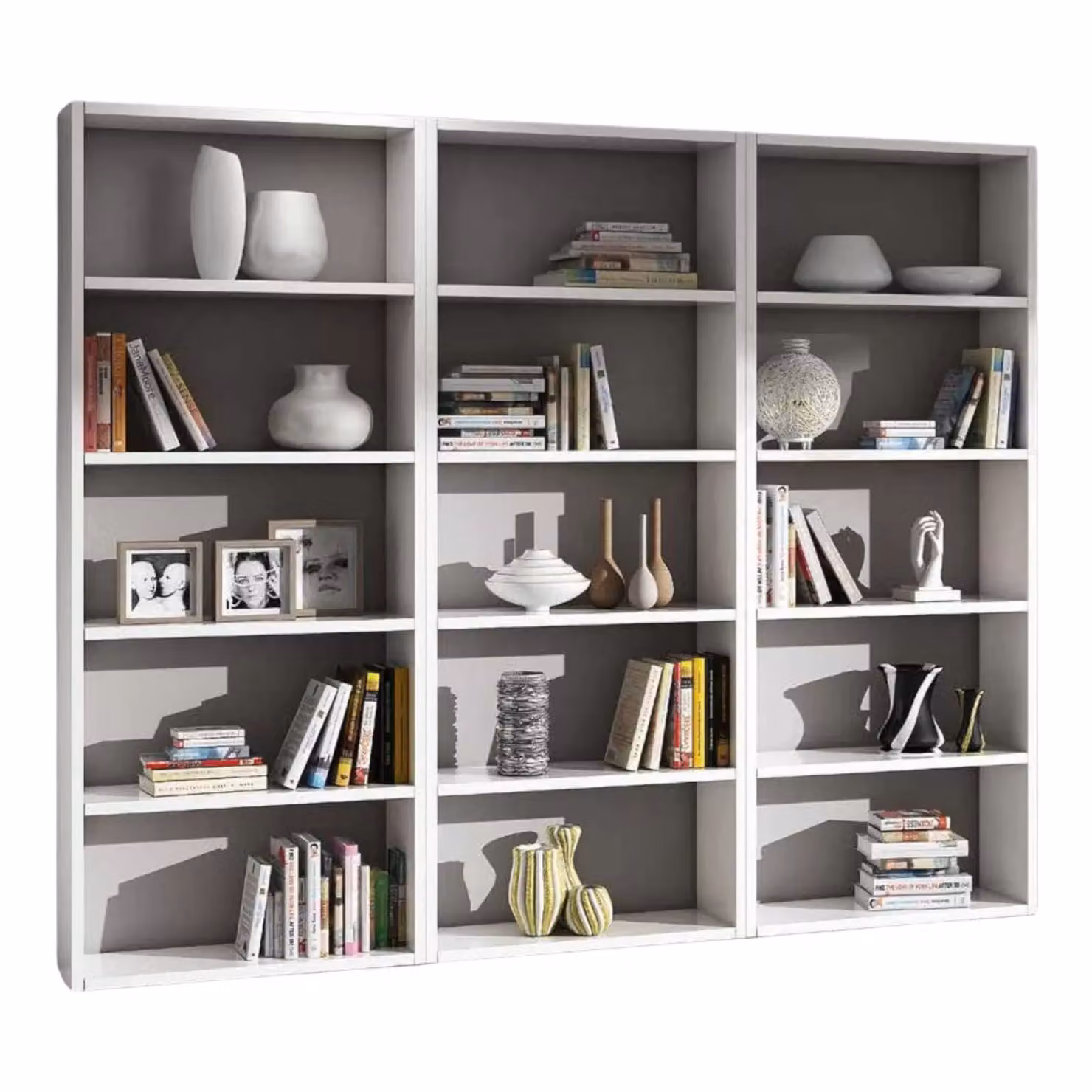 Libreria porta TV moderna bianco frassino Mobili 2G L: 267 cm, P: 30 cm, H: 218 cm – 2