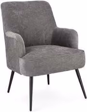 Poltrona con Braccioli in Tessuto Mid-Century con Struttura Mista e Seduta a Tubo in Colori Bianco e Grigio