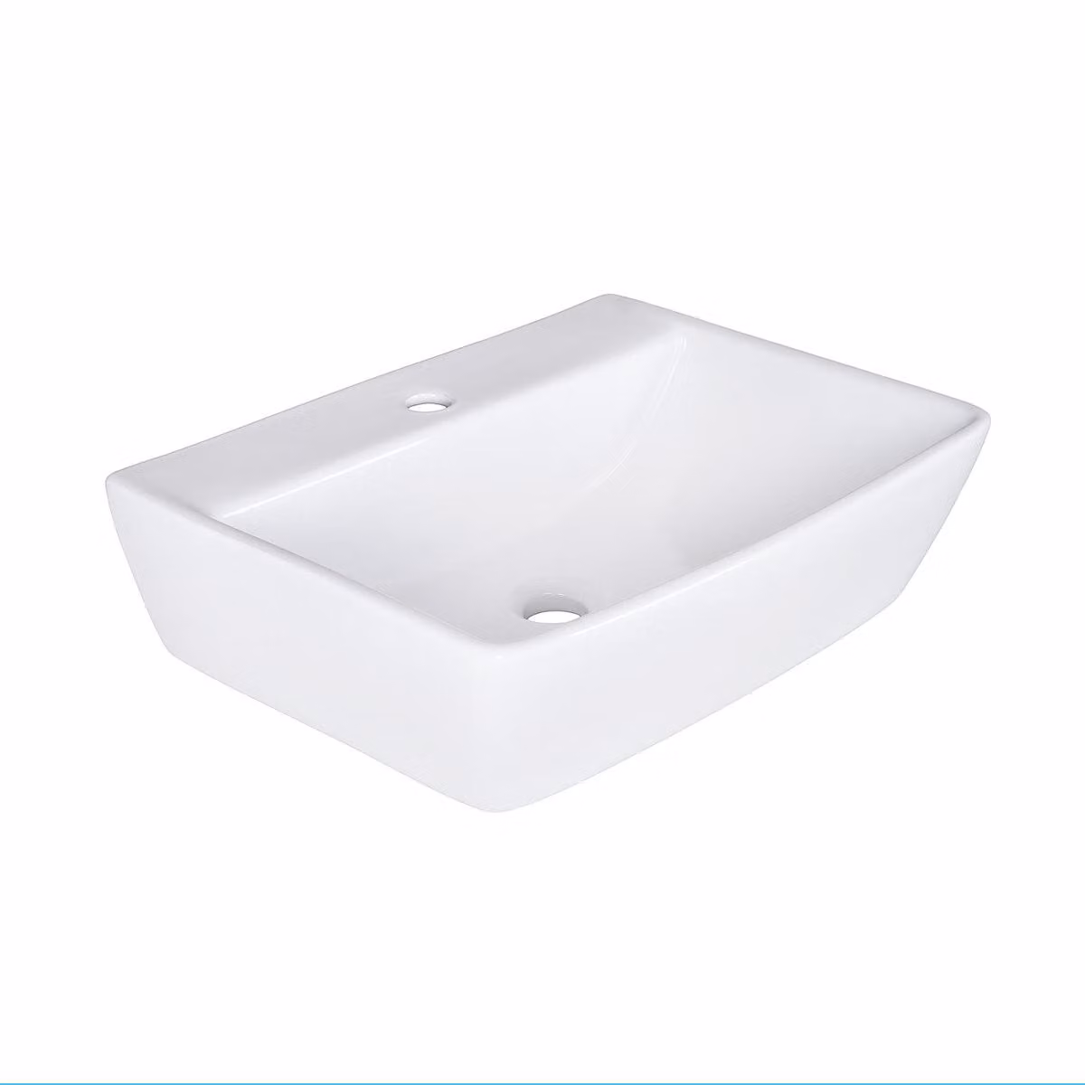Belvit Lavabo Lotus in Vetroceramica, lavabo da appoggio, lavabo sospeso, lavabo per le mani, mobile lavabo, bianco, 50 cm
