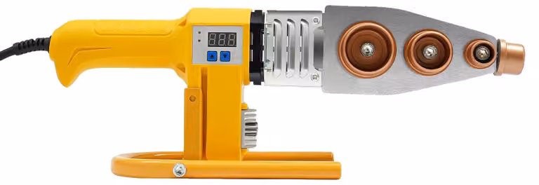 Saldatrice per tubi, regolazione digitale della temperatura, design portatile, giallo brillante