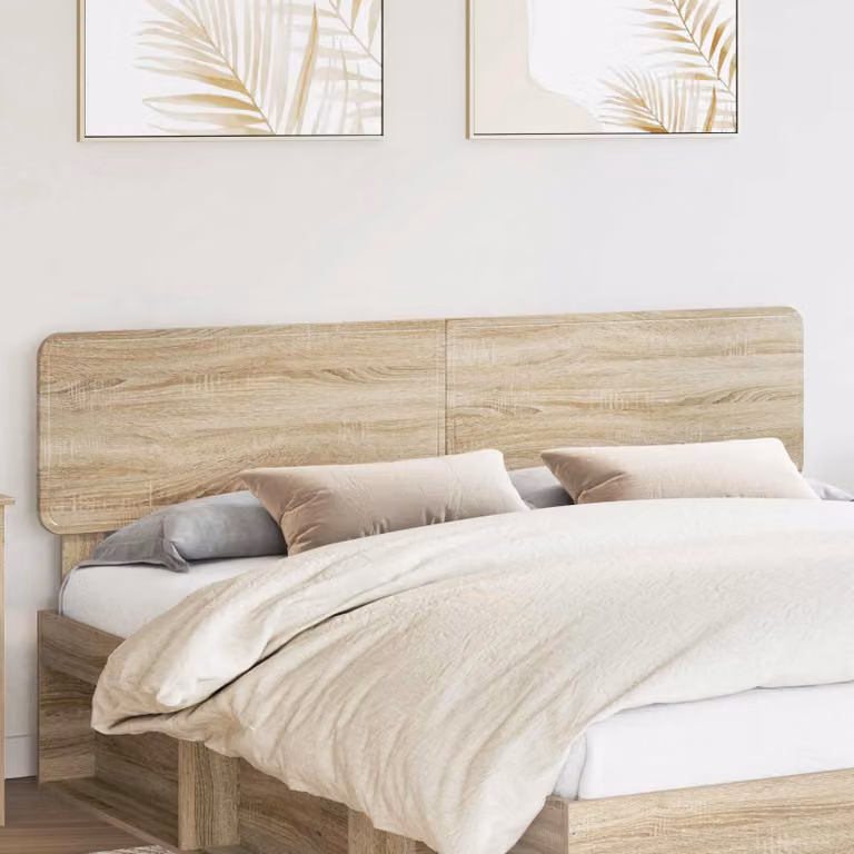 Testiera per letto vidaXL in legno ingegnerizzato Rovere Sonoma, colore marrone, stile minimalista