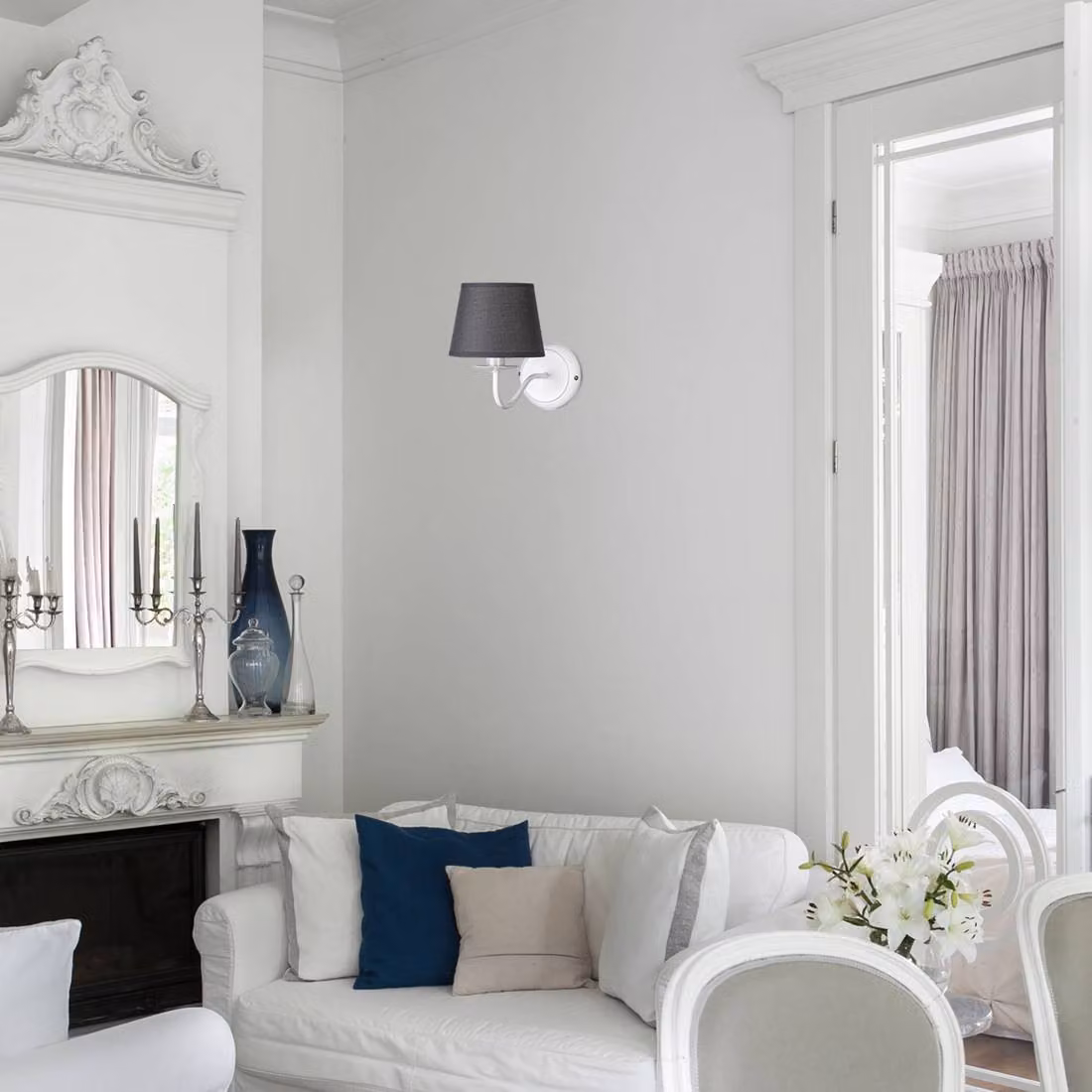 Flavio applique bianco, grigio E14 1X MAX 40W