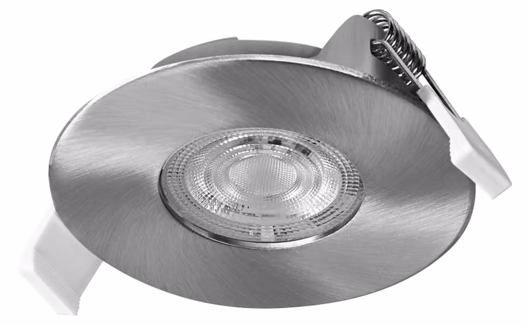 OSRAM 4099854596148 - Set di faretti LED da incasso, dimmerabili, grado di protezione IP65, 4,9W, finitura nichel satinato