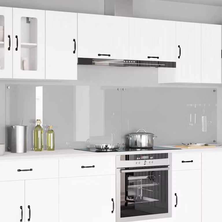Set di 2 schienali da cucina vidaXL trasparente, L: 120 cm, H: 60 cm
