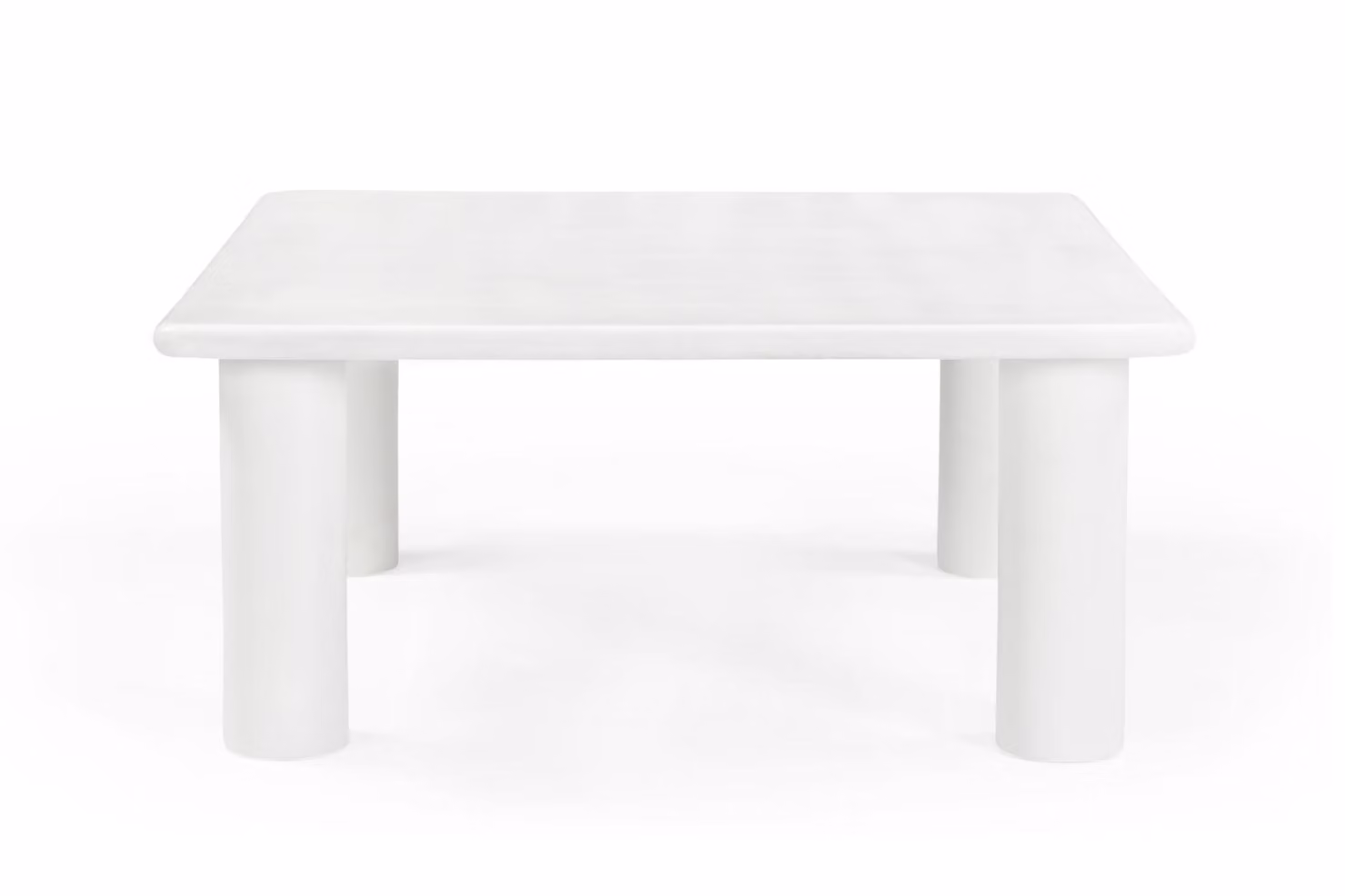 Marmoholz - Tavolino Sutri quadrato 80×80 cm x H 35 cm - tavolo bianco in legno massiccio dal design scandinavo Japandi, tavolo da salotto moderno