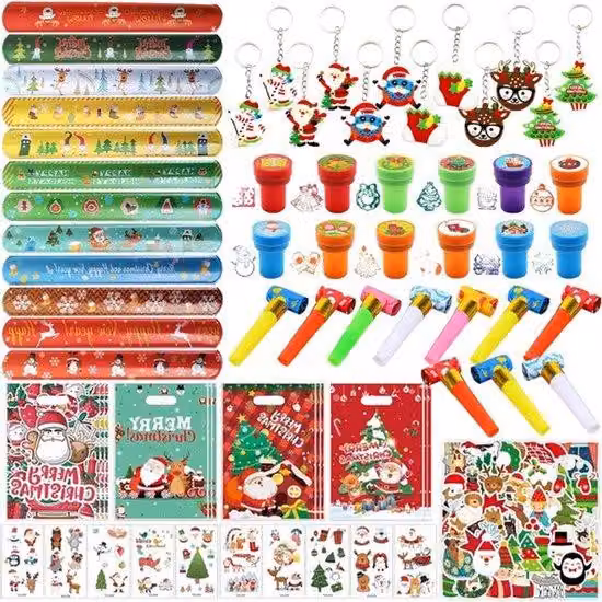 Piccoli set regalo, 120 pezzi, ideali per calendari dell'Avvento, sorprese per bambini, regali festivi e portachiavi per le festività