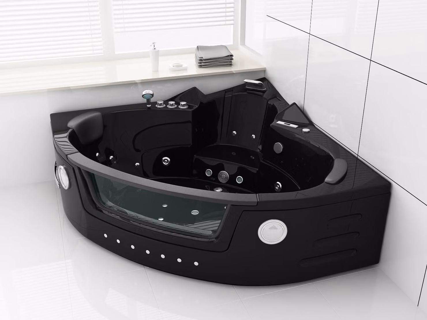 Whirlpool Milano 140x140 cm Nero