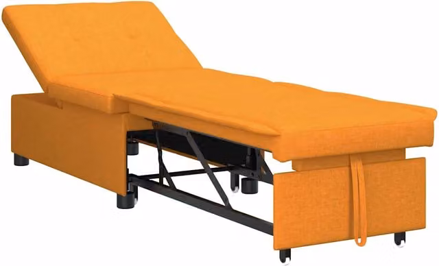 Divano letto | Sof¨¤ letto | Letto singolo Estraibile Giallo Scuro 194 x 50 x 82 cm Tessuto