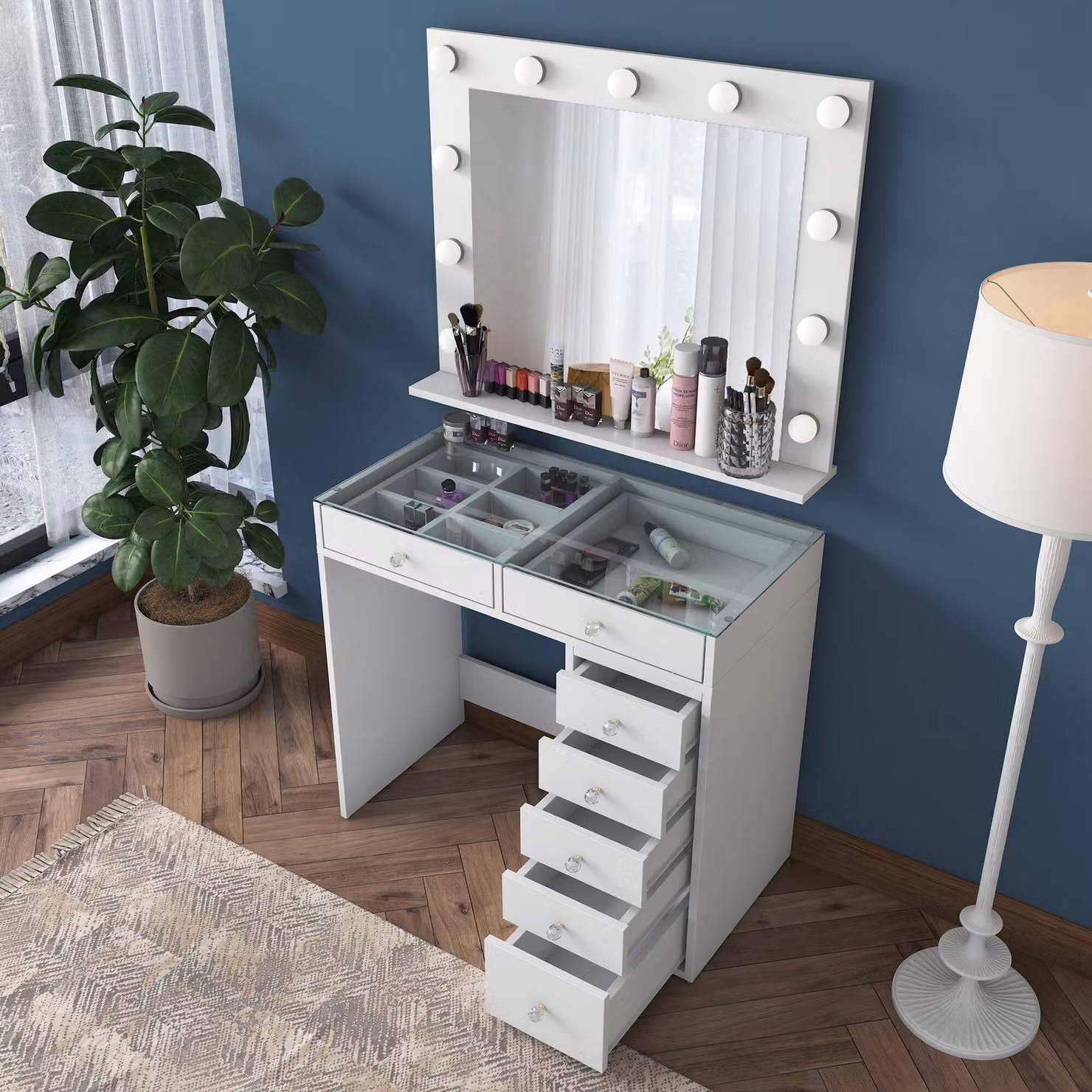 Skye Decor, BJ117 - 2788, tavoli da trucco, bianco, 90 x 79,8 x 44,5 cm
