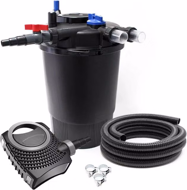 Kit per laghetto da 60.000 litri luce UVC da 55 watt pompa da 10.000 l/h tubo da 10 m kit di filtrazione 16_0001953