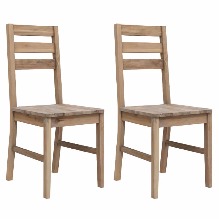 vidaXL Sedie da pranzo 2 pz. Legno massiccio di acacia