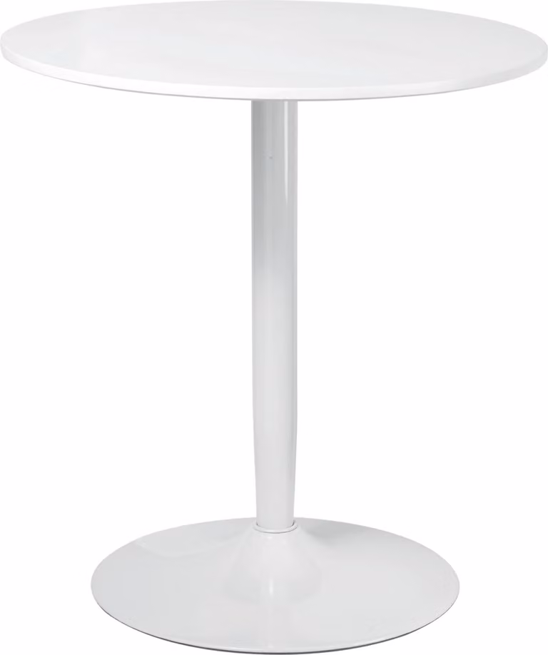 Tavolo da pranzo rotondo 70x75 cm per 2 persone con struttura in acciaio