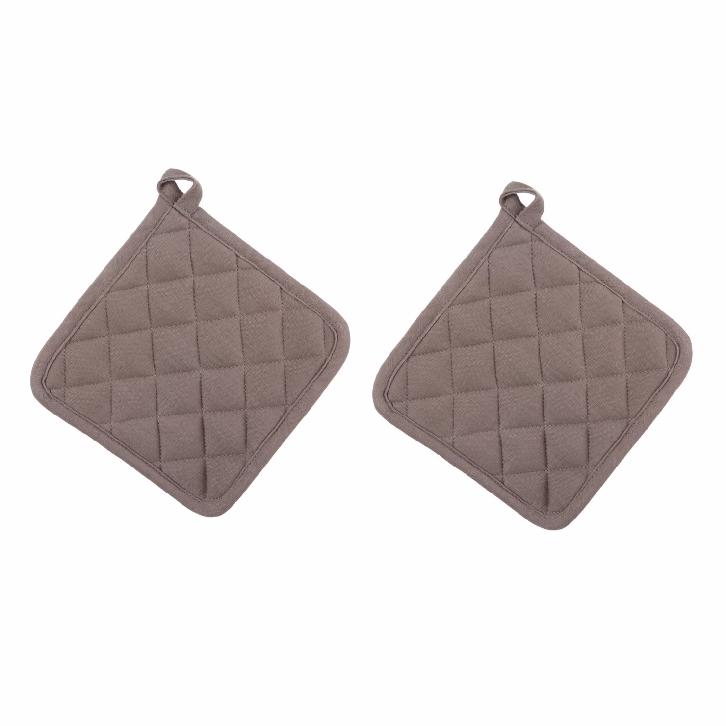 Set di 2 presine quadrate Kasanova in misto poliestere colore beige – 2