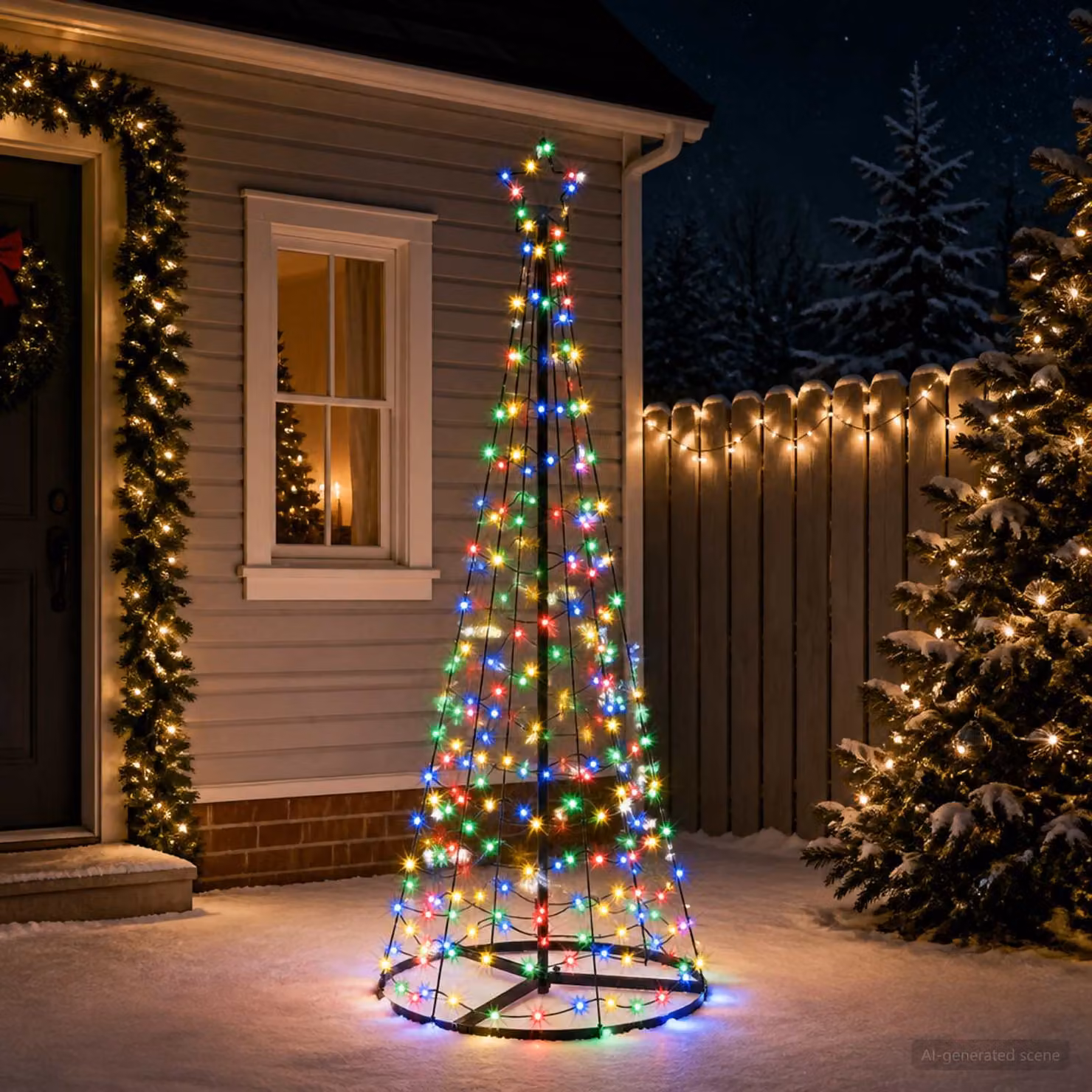 vidaXL Albero di Natale LED a spirale con base EKENAS 180 cm 220 LED