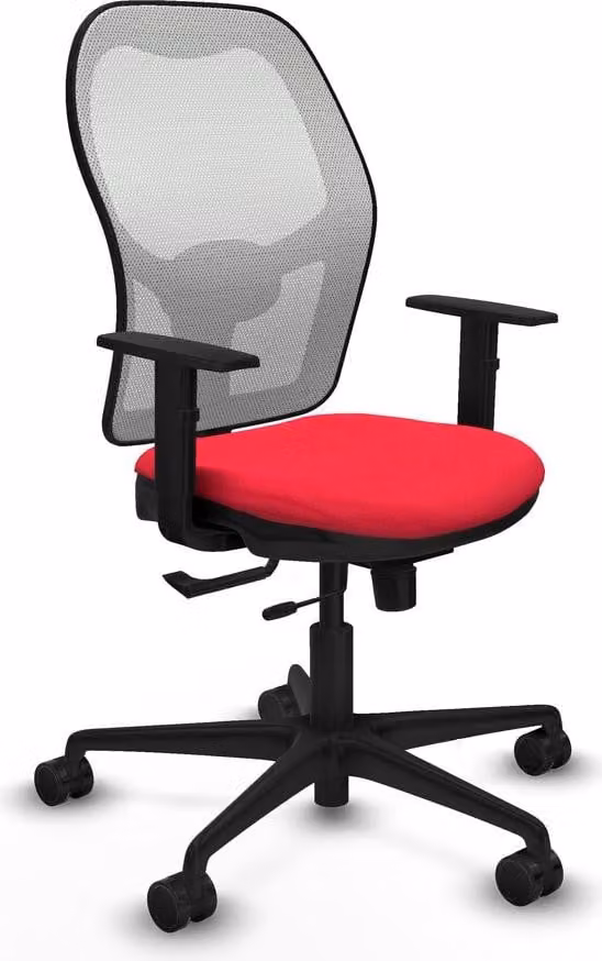 Sedia da ufficio Jorquera Piqueras y Crespo, modello 1D036N0, colore rosso