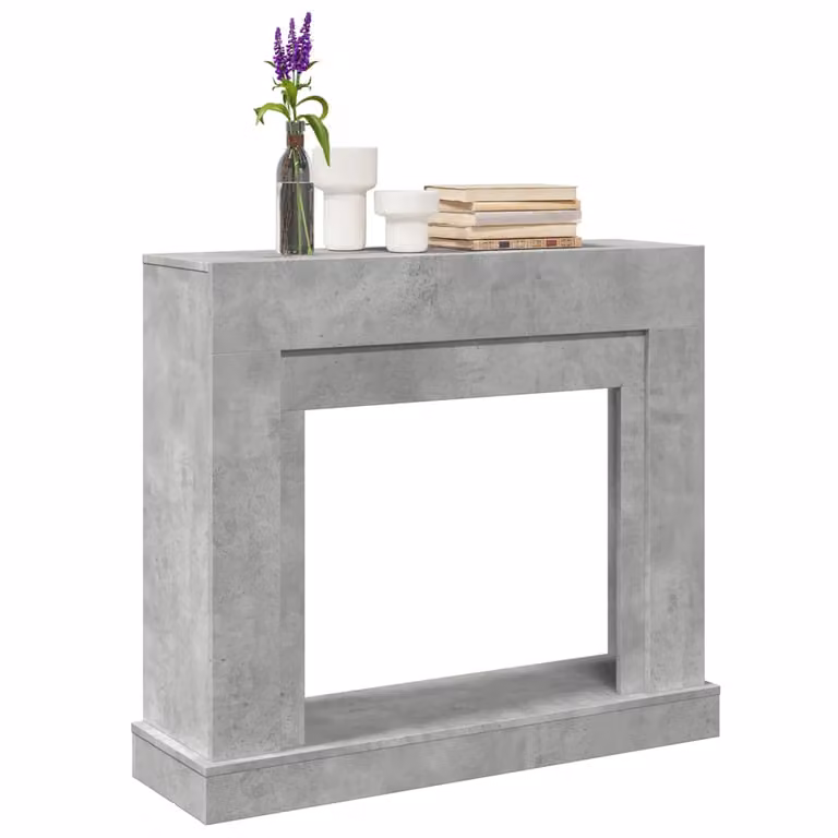 Cornice per Camino vidaXL Grigio Cemento, L 100 cm, P 30 cm, H 87,5 cm