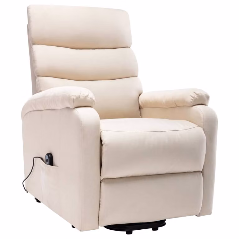 SYFAX™ Poltrona Alzapersona Massaggiante Crema in Tessuto