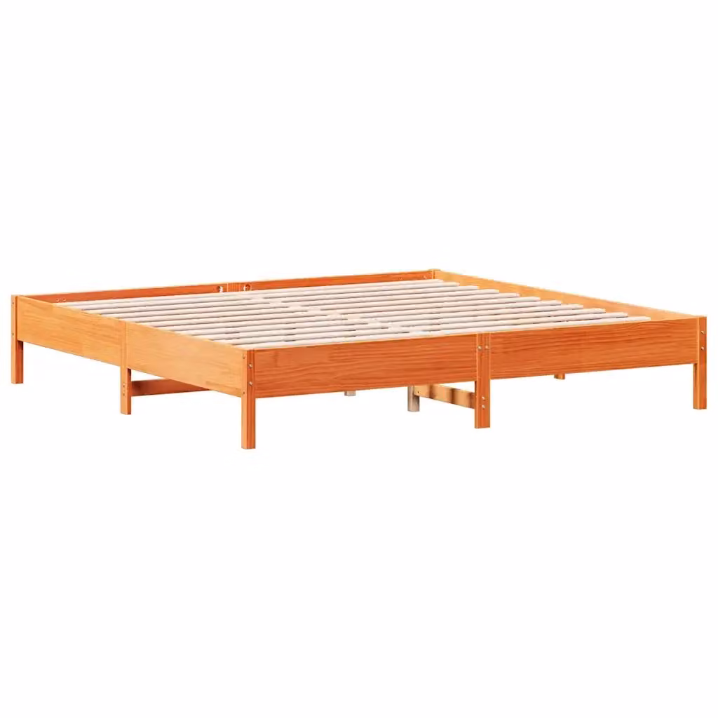 Letto in legno di pino Marrone Cera vidaXL senza materasso L/P: 180 x 200 cm – 2