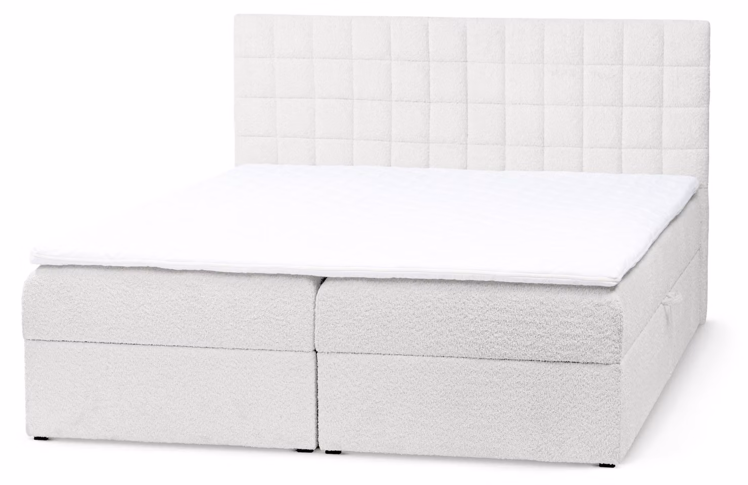 Letto con rete a molle Laky, colore bianco, dimensioni 180 x 200 cm