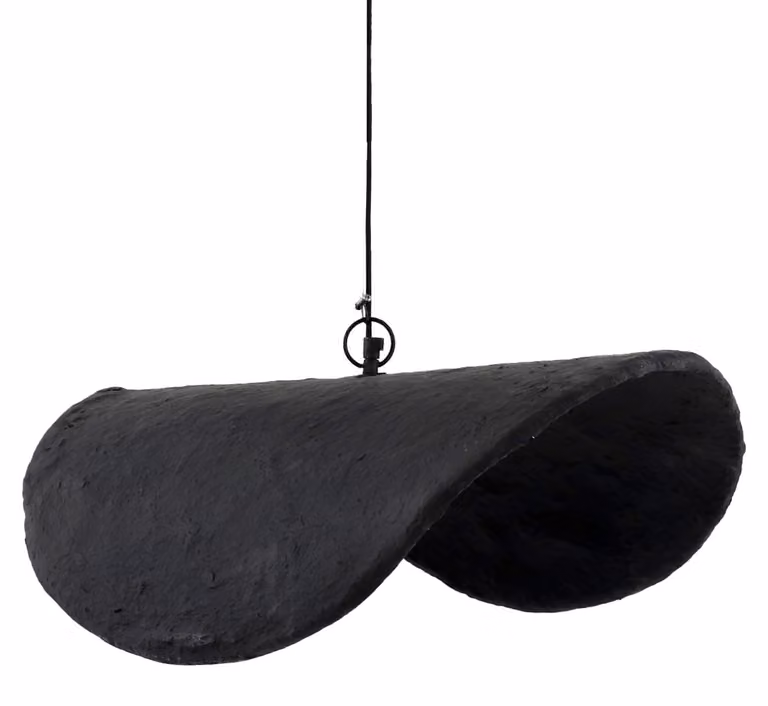 Lampada a sospensione Pomax Eivissa, colore nero, dimensioni: lunghezza 58 cm, larghezza 43 cm, altezza 18 cm