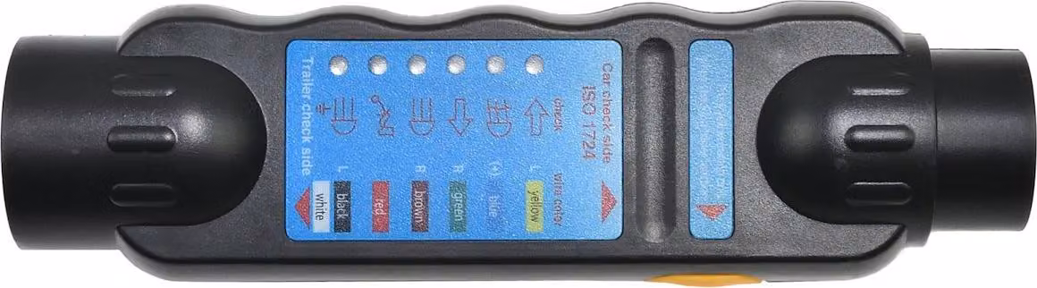 Tester wireless per prese di rimorchio con adattatori 13/7 e 7/13 per il rilevamento rapido dei guasti delle luci del rimorchio