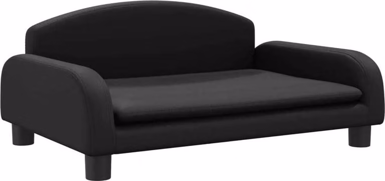 Lettino per Cani Nero 70x45x30 cm in Pelle finta