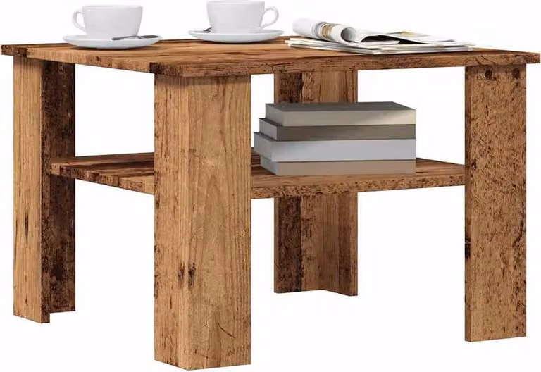 Maison Exclusive - Tavolino effetto legno antico 60x60x42 cm Materiale ligneo