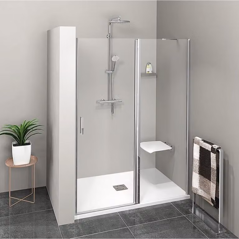 Polysan Zoom Line - Porta doccia 1100 mm, vetro trasparente, alluminio lucido ZL1311