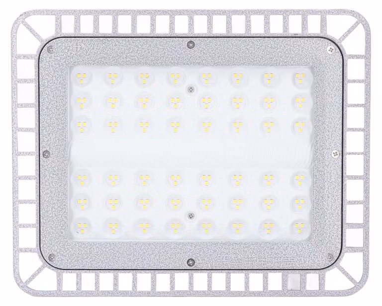 Lampada LED antideflagrante, 5000 K, 100 W, 12000 lm, per lavoro, fabbrica, tunnel, officina, illuminazione, vetro temperato, quadrata, 220 V