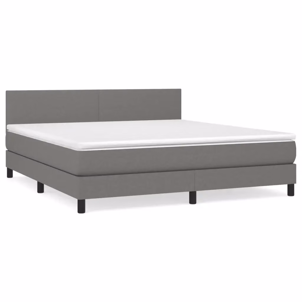 Letto Ibrido con Giroletto a Molle e Materasso vidaXL, Grigio e Bianco, L/P/H: 160 x 200 x 88 cm – 2
