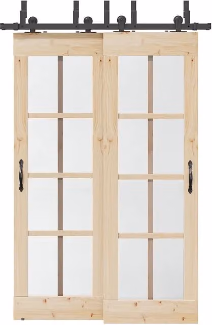 Kit di Binari per Porte Scorrevoli 152,5 cm Acciaio Nero 3295727