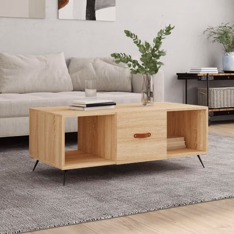Tavolino da salotto in legno di sonoma, dimensioni 102x50x40 cm