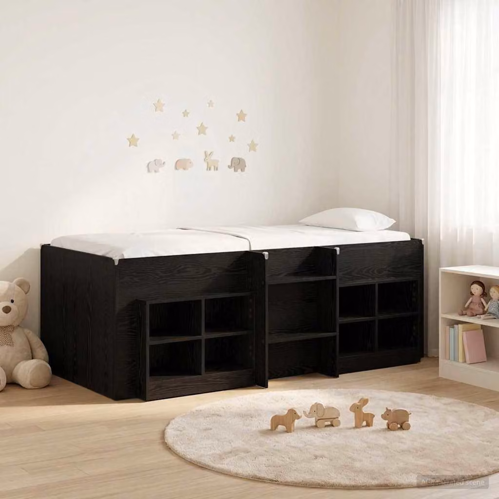 Maison Exclusive - Struttura letto a soppalco con armadio e ripiano, in legno di quercia nera