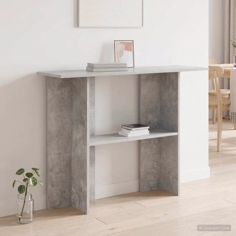 vidaXL Tavolo consolle moderno in MDF Grigio, L 100 x P 30 x H 75 cm