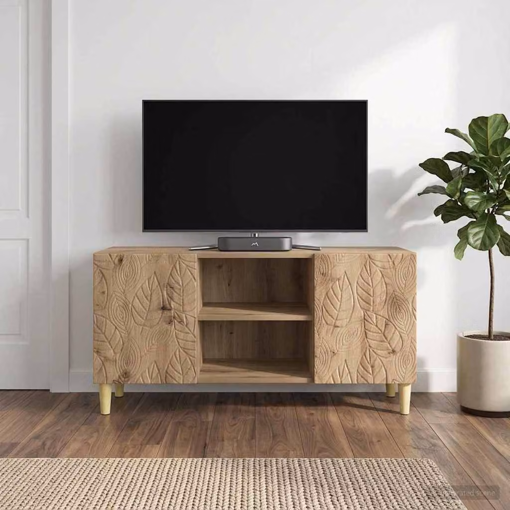 Mobile TV vidaXL in stile vintage, colore marrone, L 102 x P 34,5 x H 50 cm