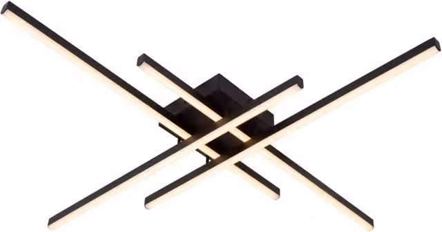 Lampada da soffitto LED nera 4 luci NOVAK Lucide