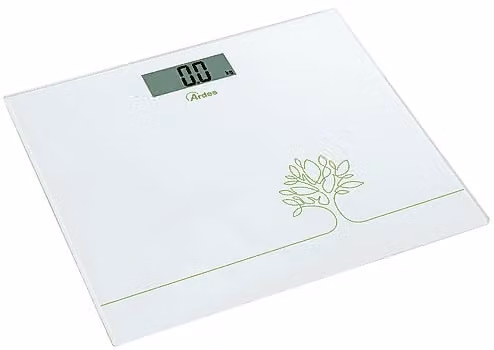 Bilancia elettronica digitale Ardes Libra Slim in vetro bianco con display digitale