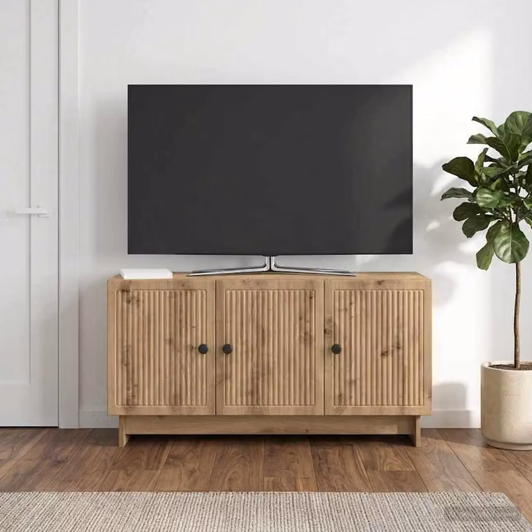 Mobile TV moderno vidaXL in Rovere Artigianale, L 99 x P 34,5 x H 50 cm