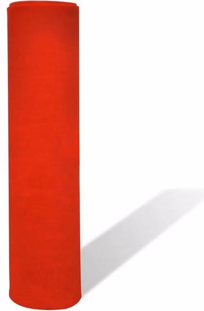 Tappeto rettangolare moderno rosso per soggiorno e corridoio in poliestere L: 1 m, P: 20 m