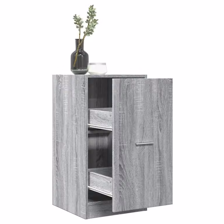 Armadietto da farmacia a parete vidaXL Grigio Sonoma con cassetti e ante, L: 40 cm, P: 41 cm, H: 77,5 cm
