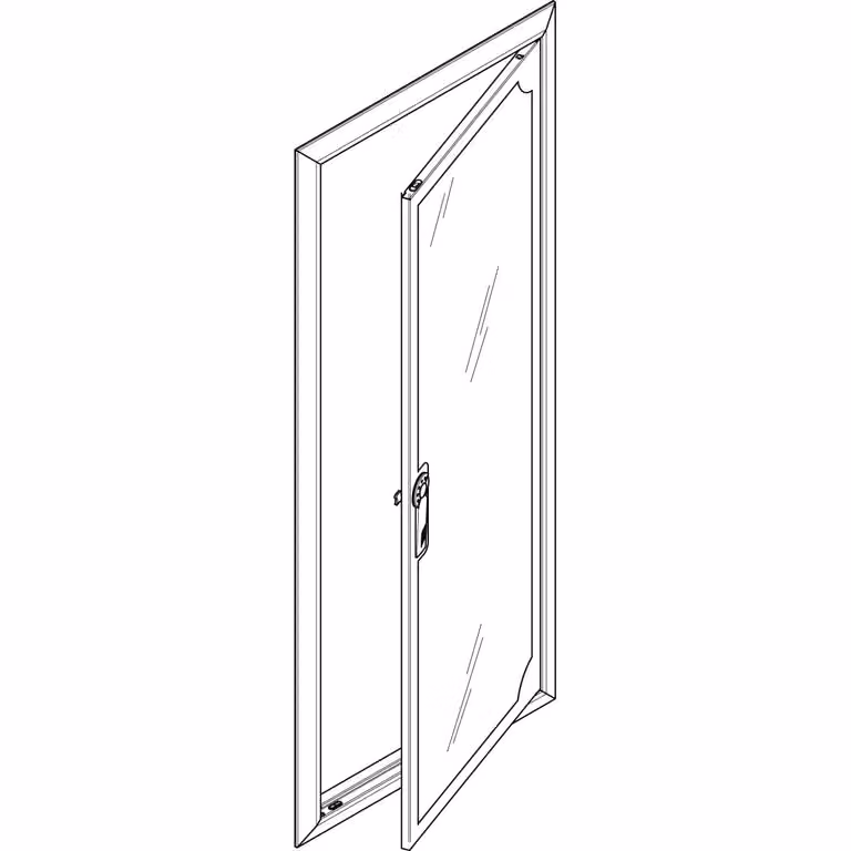 Cornice ABN + sportello di ispezione 2x7 per quadro di distribuzione da incasso, a 2 file GBRU27TS