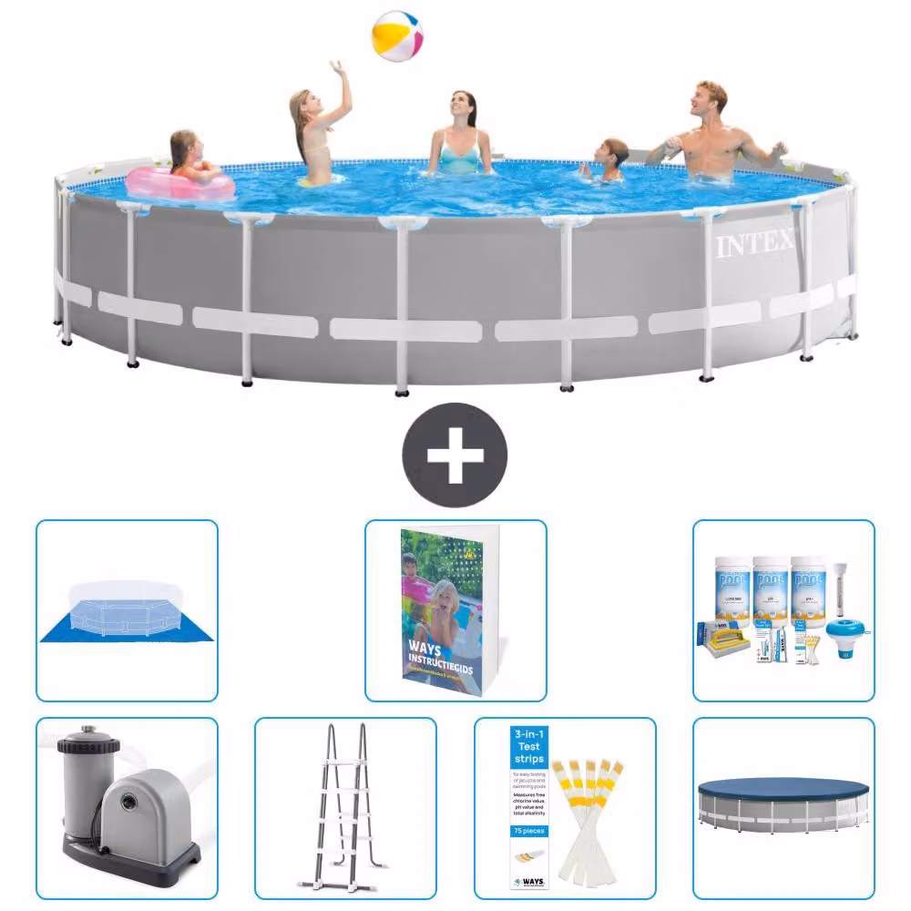 Struttura per piscina a forma di prisma - 549x122 cm - composta da 6 elementi - modello S599
