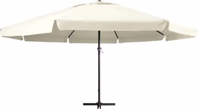 Ombrellone da Giardino Palo in Alluminio 600 cm Bianco Sabbia 47370