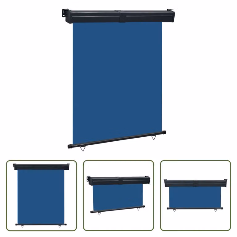 The Living Store Tenda da sole laterale per balcone 145x250 cm Blu