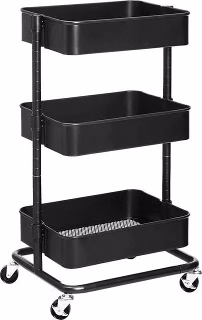 Trolley per cucina – ripiani per cucina - Trolley di archiviazione su ruote – con livelli – sostenibile - risparmia spazio